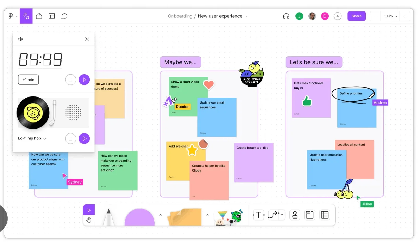 Atelier de recherche sur un tableau FigJam